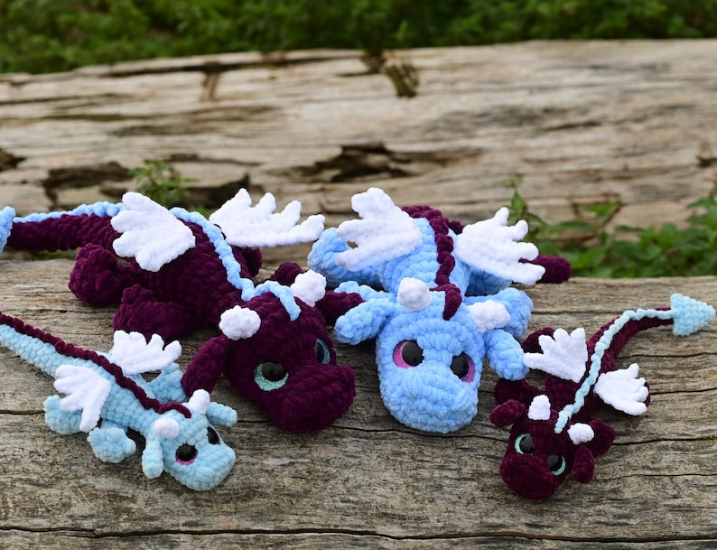 Fern the Dragon — Crochet Pattern (German PDF + Bonus)