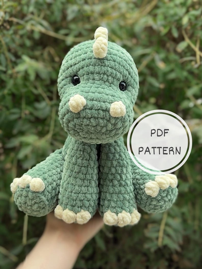 Sitting Dinosaur — Crochet Pattern