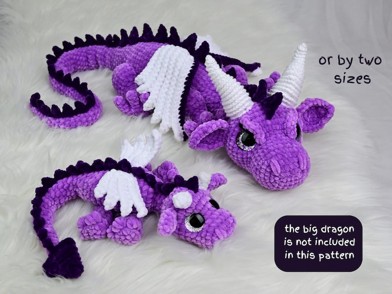Fern the Dragon — Crochet Pattern (German PDF + Bonus)