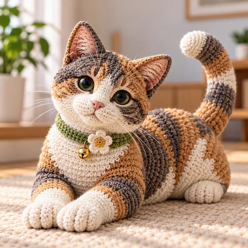 Realistic Tabby Cat — Crochet Pattern