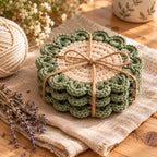 Christmas Coasters — Crochet Pattern