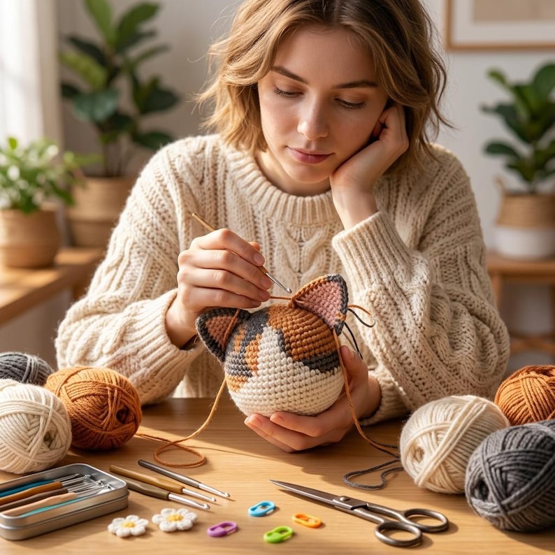 Realistic Tabby Cat — Crochet Pattern