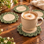 Christmas Coasters — Crochet Pattern